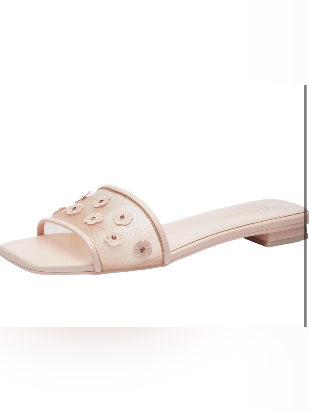 Coach Blush Pink Tea Rose Flat Sandals size 9M
